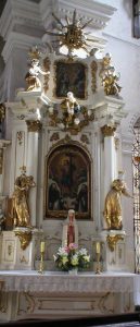 Holy Name of Jesus altar - Lublin Dominican Church. Baroque pulpit