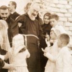 Saint Padre Pio with children